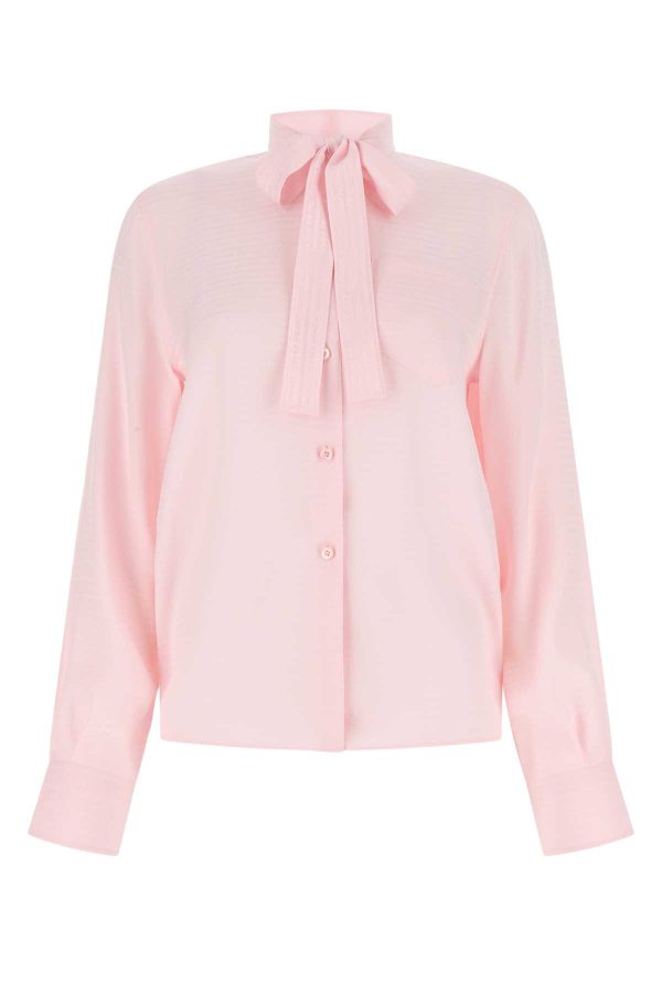 Prada Pastel Pink Crepe Shirt