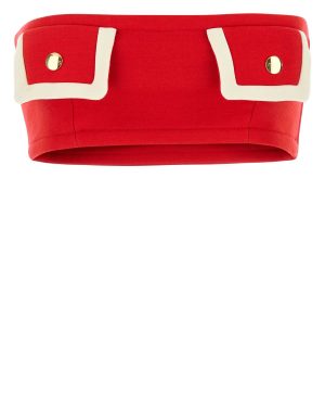 Prada Red Wool Crop-top