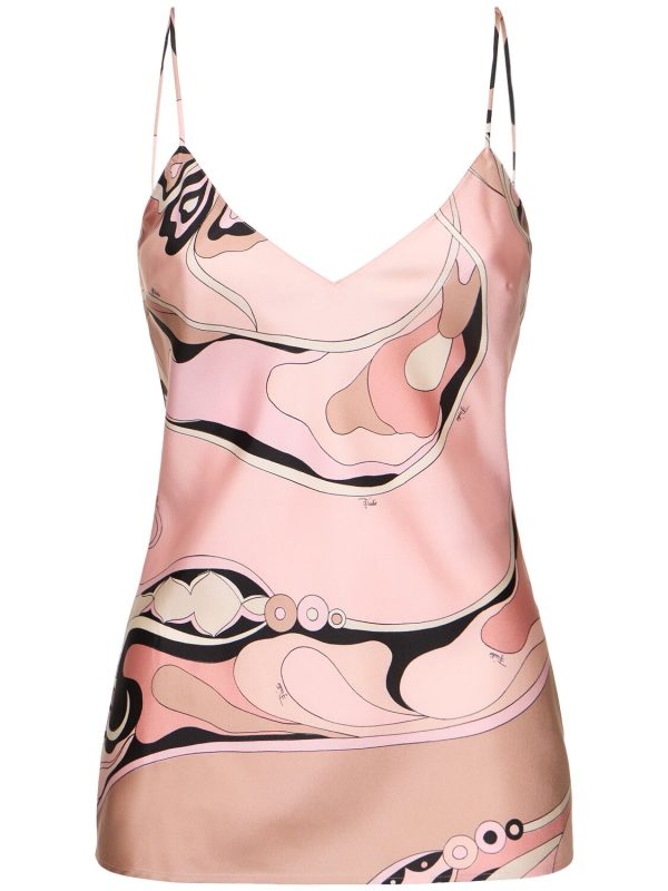 Printed Silk Twill Camisole