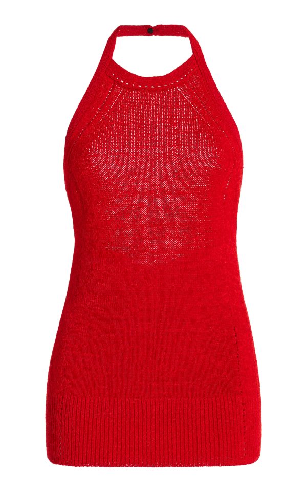 Proenza Schouler - Leona Knit Halter Top - Red - L - Moda Operandi
