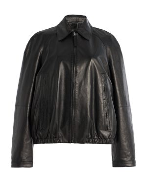Proenza Schouler White Label - Beck Leather Bomber Jacket - Black - US 6 - Moda Operandi