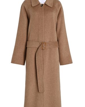 Proenza Schouler White Label - Juliette Brushed Wool-Blend Coat - Brown - M - Moda Operandi