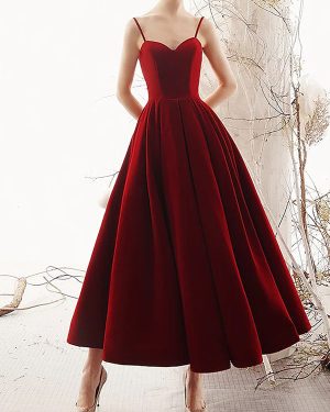 Prom Dress 2025 A-Line Sweetheart Neck Ankle-Length Sleeveless Backless Formal Dinner Dresses