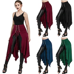 Punk Gothic Steampunk Asymmetrical Skirt Women's Carnival Party Casual Daily Club Adults' Skirt All Seasons