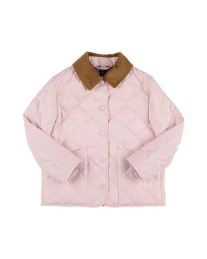 Quilted Puffer Jacket W/ Check Lining