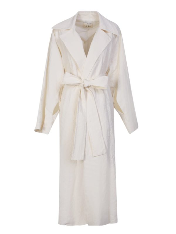 Quira White Double-breasted Coat