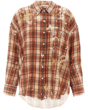 R13 Plaid Motif Shirt