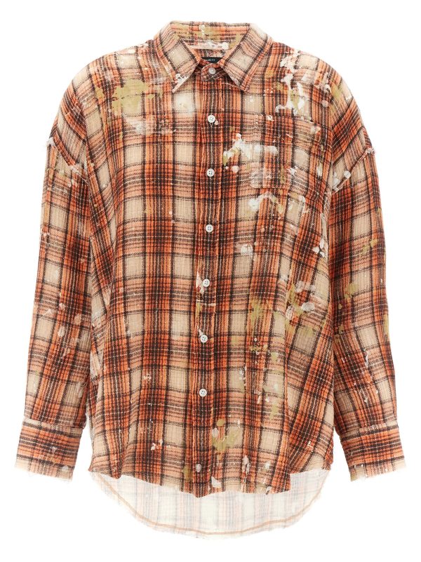 R13 Plaid Motif Shirt
