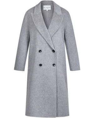 RAEY Double-Breasted Wool Coat - Grey