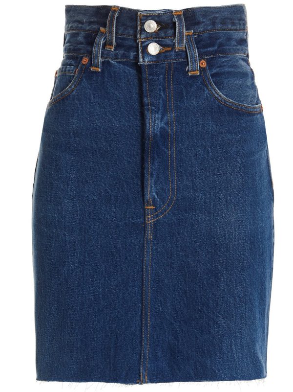 RE/DONE double Waisted Pencil Re Done X Levis Skirt