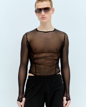 RUNNING ORDER Eden Mesh Bodysuit - Tops Black L