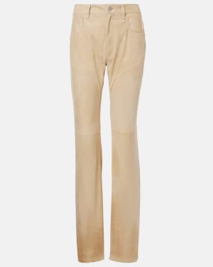 Ralph Lauren Collection Scottie low-rise leather straight pants