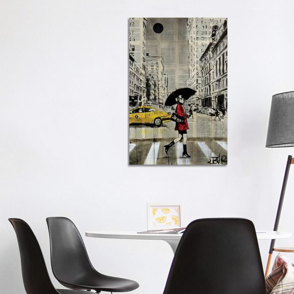 Red Coat by Loui Jover - Wrapped Canvas Photograph Print