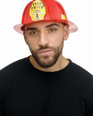 Red Fireman Adult Hat | Firefighter Accessories