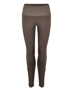Reebok Rib High-Rise Leggings Womens Gym Legging - Brown