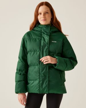 Regatta Orla Kiely Oversized Quilted Jacket Eden Rain Cloud Emerald, Size: 18