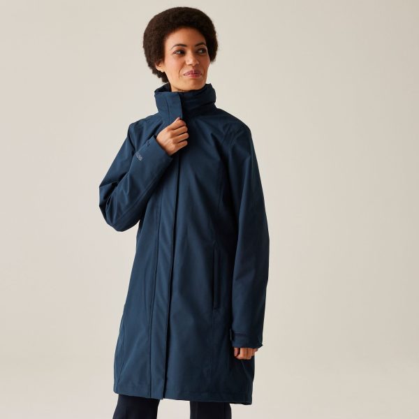 Regatta Professional Women's Lightweight Longline Kingsley 3 in 1 Jacket Navy, Size: 24