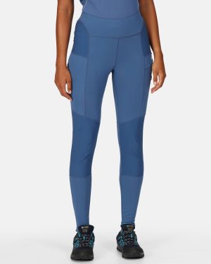 Regatta Water Repellent Women's Blue Gravale Tech Leggings, Size: 8 R