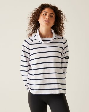 Regatta Women's Durable Havendo Sweatshirt White Navy, Size: 20
