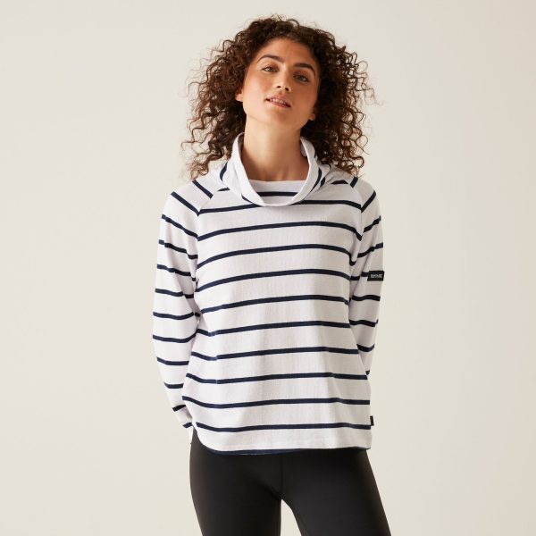 Regatta Women's Durable Havendo Sweatshirt White Navy, Size: 20