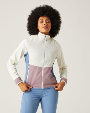 Regatta Women's Lightweight Steren II Hybrid Jacket White Heather Coronet Blue, Size: 10