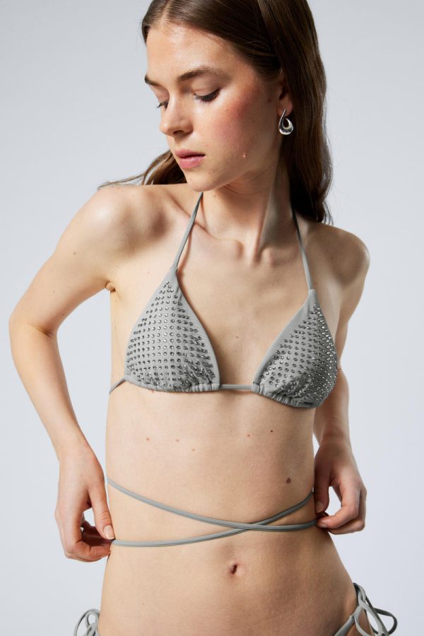Rhinestone Wrap Bikini Top