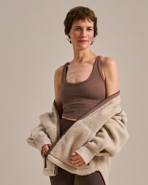 Rib Gathered Crop Top - 10