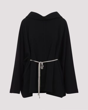 Rick Owens Hooded Tunic Mini Dress