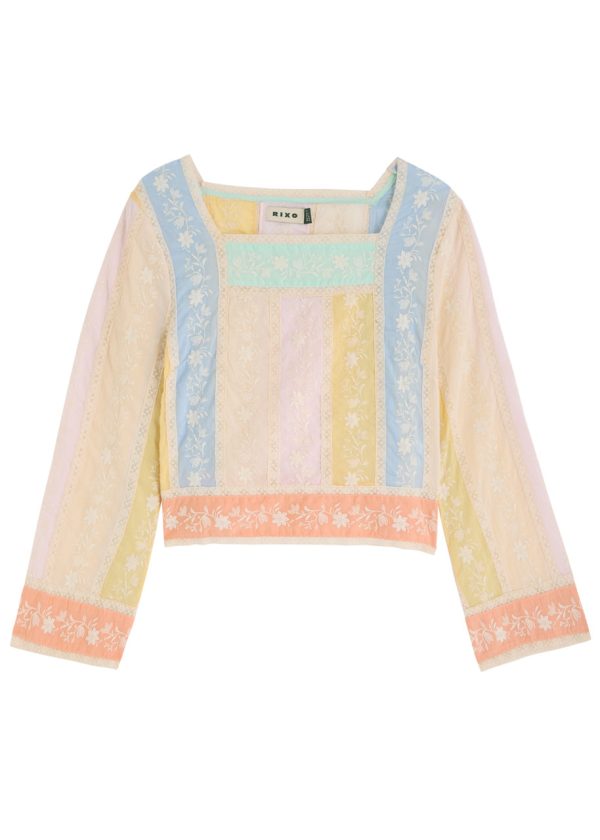 Rixo Evette Panelled Woven Blouse - Yellow - 6 (UK6 / Xxs)