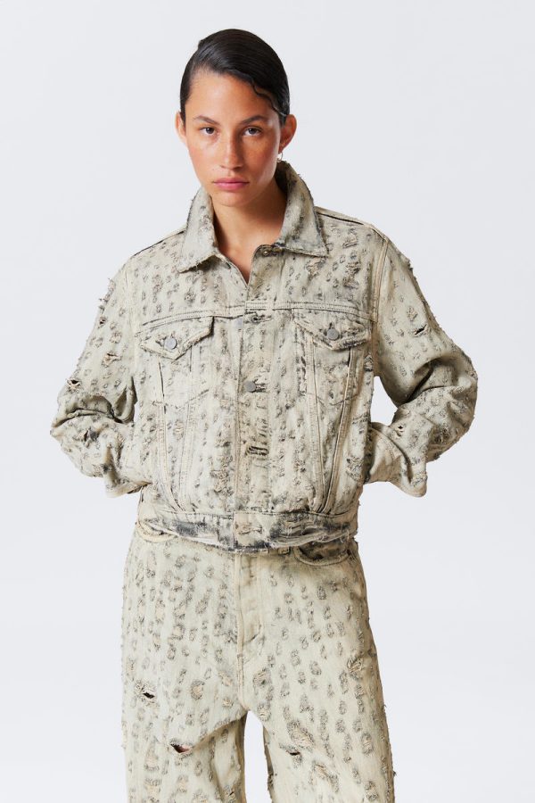 Rodeo Distressed Denim Trucker Jacket