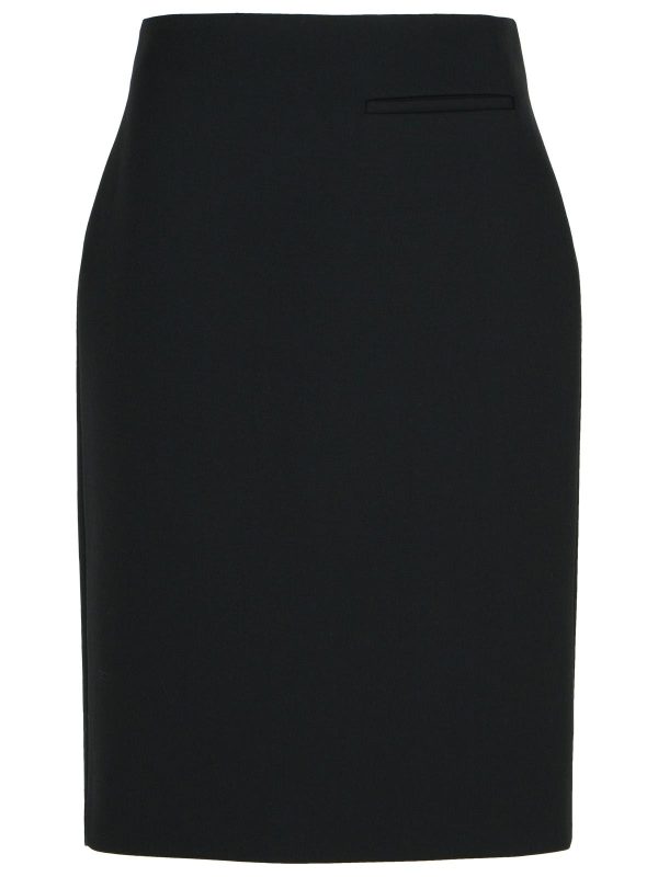 Róhe pencil Black Wool Blend Skirt