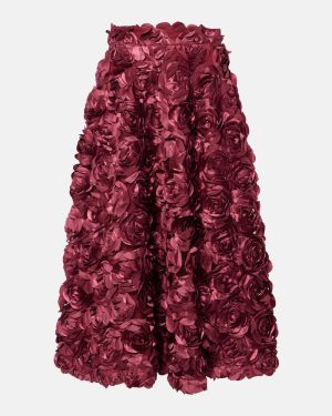 Rotate Sun floral-applique high-rise maxi skirt