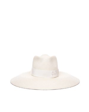 Ruslan Baginskiy Wide Brim Fedora Hat Embellished With Monogram
