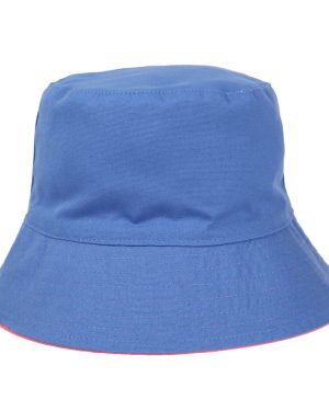 (S-M, Lake Blue/Shell Pink) Regatta Womens/Ladies Plain Reversible Bucket Hat