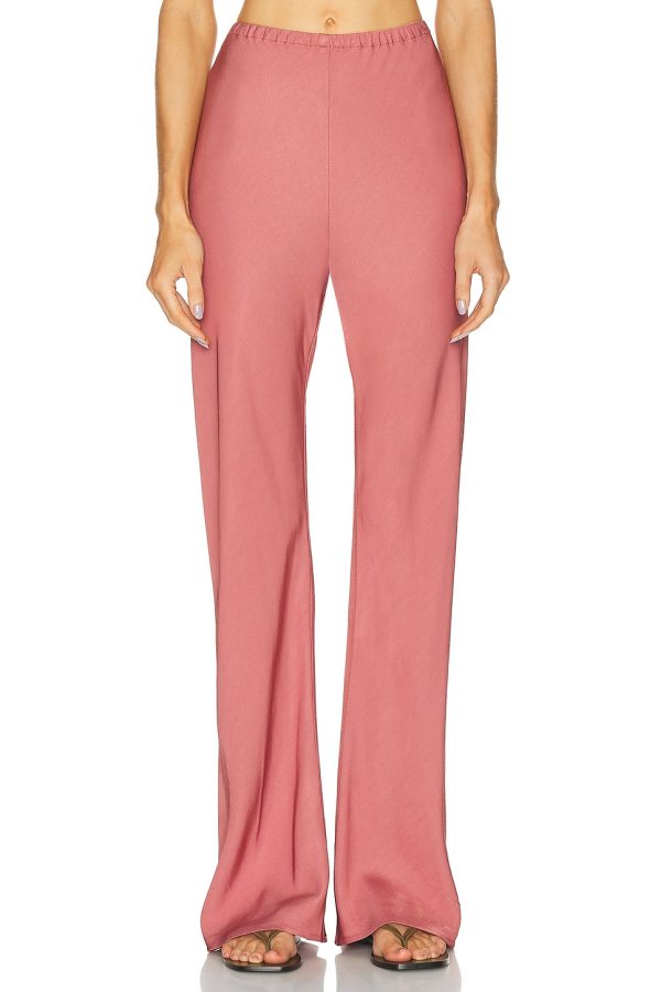 SABLYN Rio Flared Bias Cut Pant in Desert Bloom - Rose. Size L (also in M, S, XS).