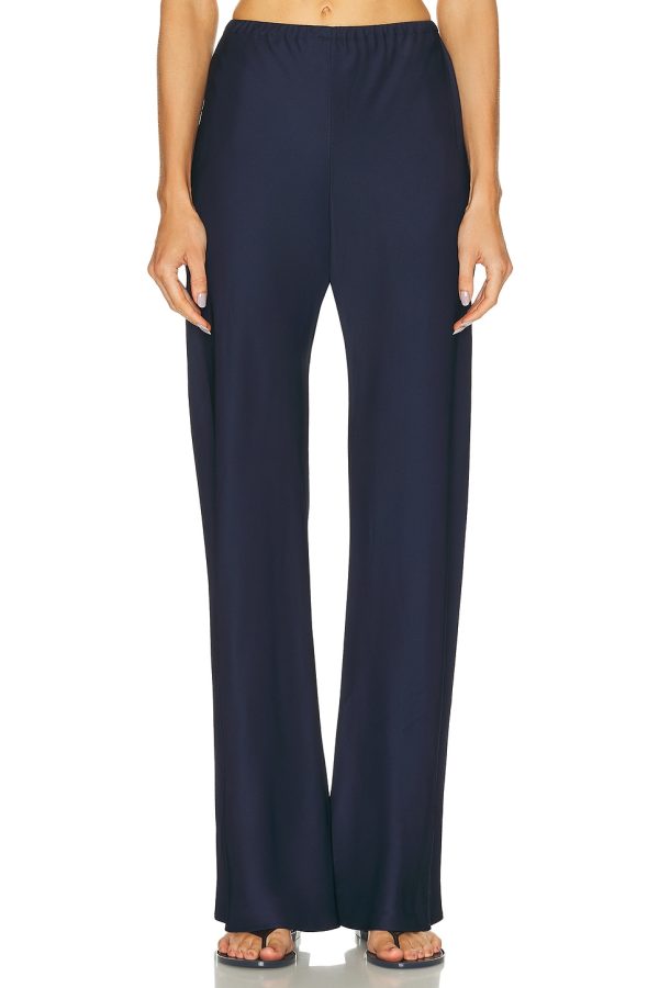 SABLYN Rio Flared Bias Cut Pant in Midnight Navy - Navy. Size M (also in S).