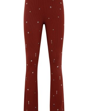 SIEDRS - Notre Studded Flared Pants - Red - M - Only At Moda Operandi