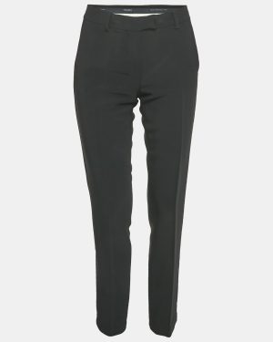 S'Max Mara Black Crepe Tailored Trousers M