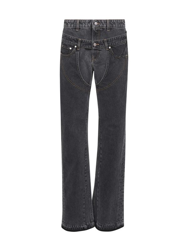 STELLA MCCARTNEY | Grey denim Double Waistband Chap jeans | Women | 26