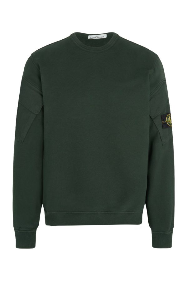 STONE ISLAND S0A20 SLEEVE POCKET SWEATSHIRT Size: XXL, colour: JUNIPER