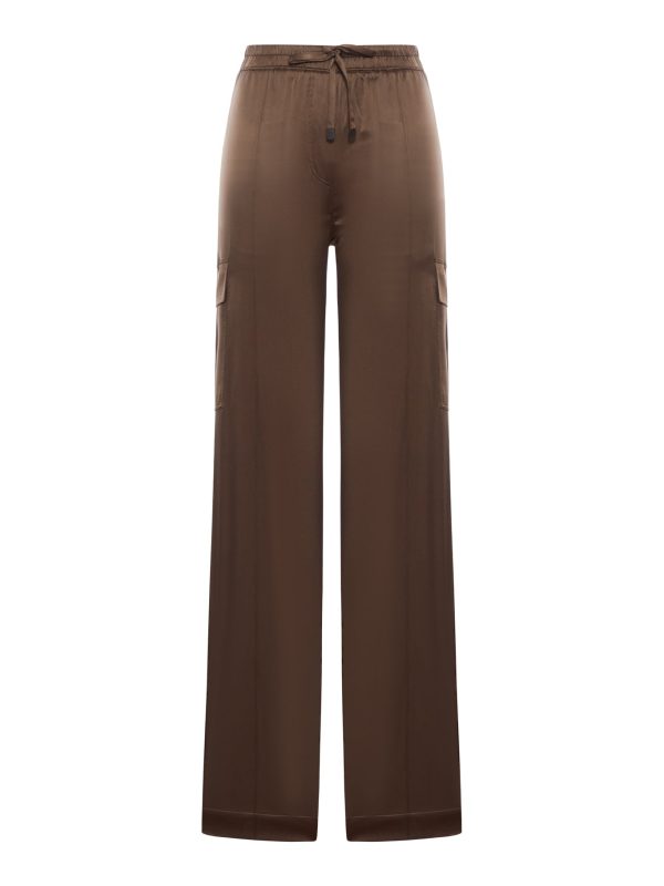 STRETCH SILK SATIN CARGO PANTS - Tom Ford - Woman