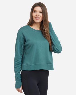 SWEATY BETTY Women's After Class Crop Sweatshirt, Green
