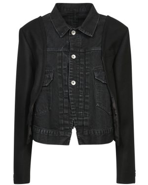 Sacai Black Wool Denim Jacket
