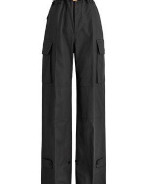 Saint Laurent Belted Cotton Cargo Trousers - Dark Grey - 36 (UK8 / S)