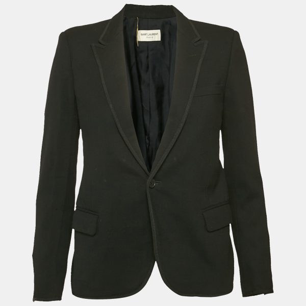 Saint Laurent Black Wool Tailored Blazer S