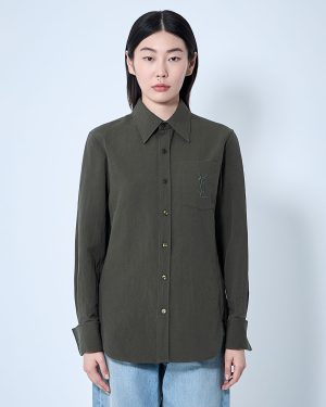 Saint Laurent Cassandre Shirt - Woman Shirts Beige Fr - 38