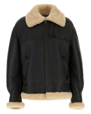 Saint Laurent Dark Brown Leather Jacket