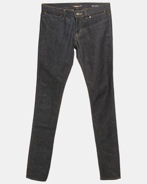 Saint Laurent Navy Blue Denim Skinny Jeans M