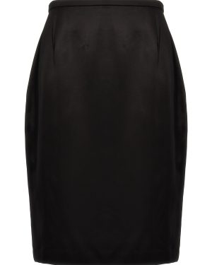 Saint Laurent Satin Pencil Skirt