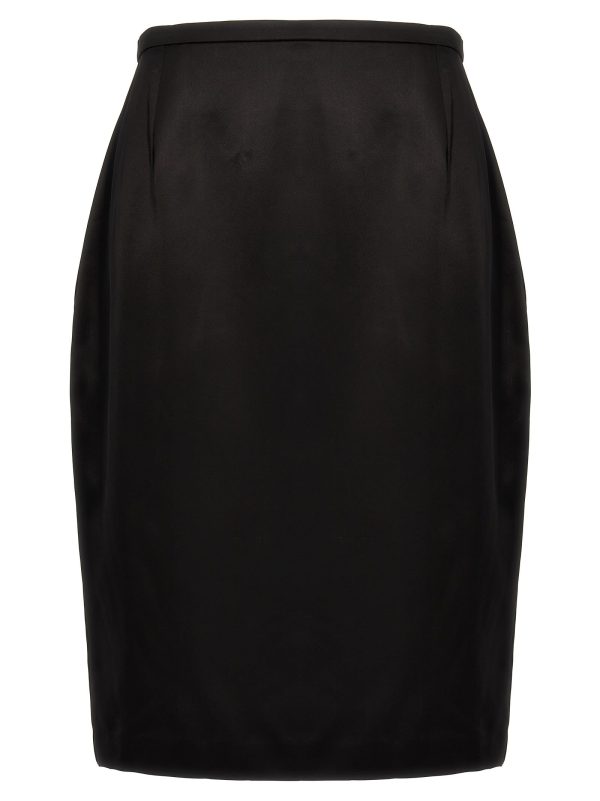Saint Laurent Satin Pencil Skirt